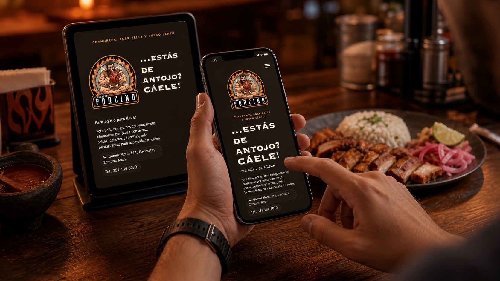 Restaurante digital en un escenario de uso real